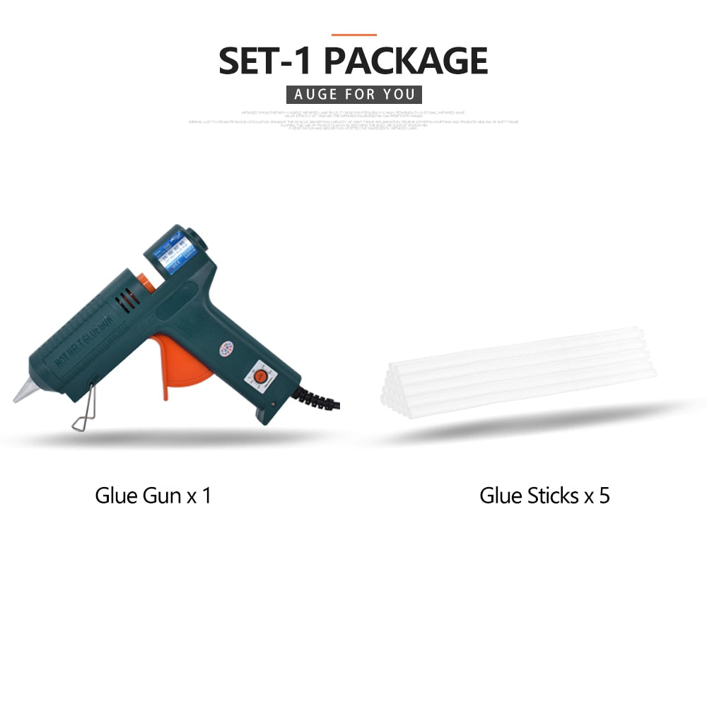150W Hot Melt Glue Gun Temperature Adjustment 140~220 Degrees Celsius Replaceable Nozzle Use 11mm Glue Stick for Repair Tool DIY
