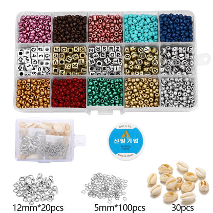 Easy braided Letter Beads Jewelry Making Supplies Kit Beads Wire For Firendship Necklace Bracelet DIY Jewelry Making Kit Finding
