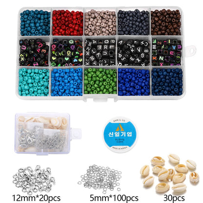 Easy braided Letter Beads Jewelry Making Supplies Kit Beads Wire For Firendship Necklace Bracelet DIY Jewelry Making Kit Finding