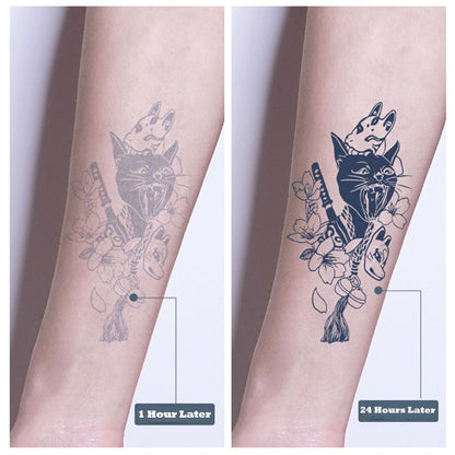 1Pcs Ink Juice Butterfly Text Tattoos Body Art Waterproof Temporary Tattoo Sticker For Men Women