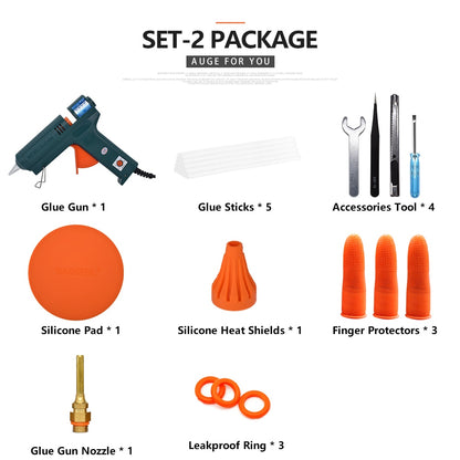 150W Hot Melt Glue Gun Temperature Adjustment 140~220 Degrees Celsius Replaceable Nozzle Use 11mm Glue Stick for Repair Tool DIY