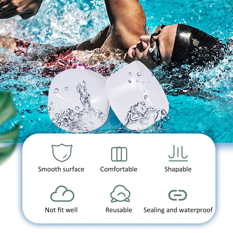 16/ 8Pcs Soft Silicone Earplugs White Noise Reduction Soundproof Earplug Waterproof Swimming Accessories Ear Plugs for Sleep