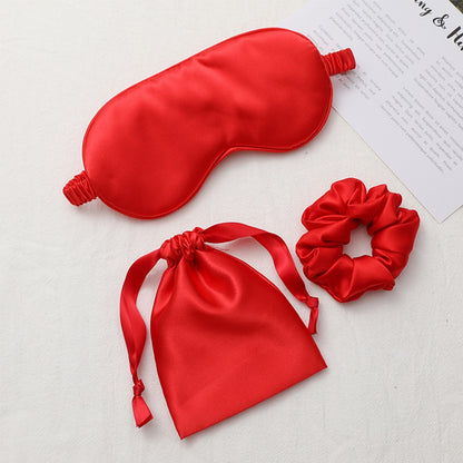 Sleeping Mask Silk Eye Night Mask Sleep Band Aid Eyes Cover Sort Patches For Women Blindfold Health Breathing Relax Nap Bandage