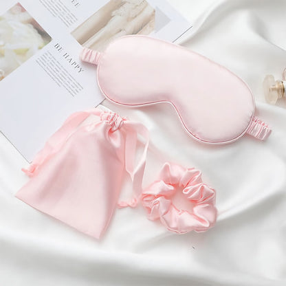 Sleeping Mask Silk Eye Night Mask Sleep Band Aid Eyes Cover Sort Patches For Women Blindfold Health Breathing Relax Nap Bandage
