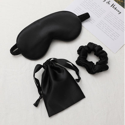 Sleeping Mask Silk Eye Night Mask Sleep Band Aid Eyes Cover Sort Patches For Women Blindfold Health Breathing Relax Nap Bandage