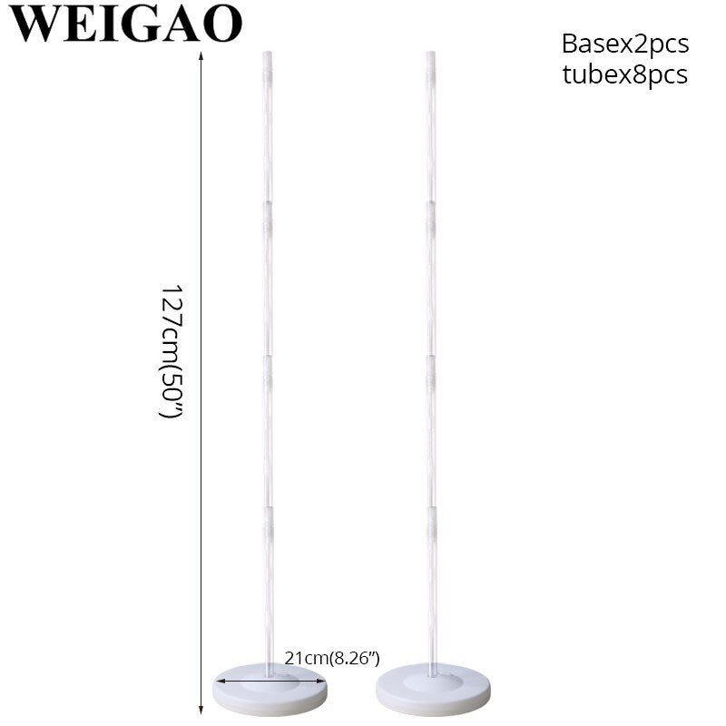 127cm Clear Balloon Column Stand Arch Balloons Holder Centerpieces for Wedding Decoration Birthday Baby Shower Party Supplies