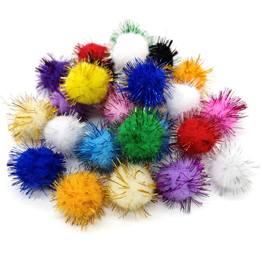 50pcs Colorful Pompoms 15mm 25mm for Dolls Garment Handmade Material Soft Fluffy Pom Poms Ball For DIY Kids Toys Accessories