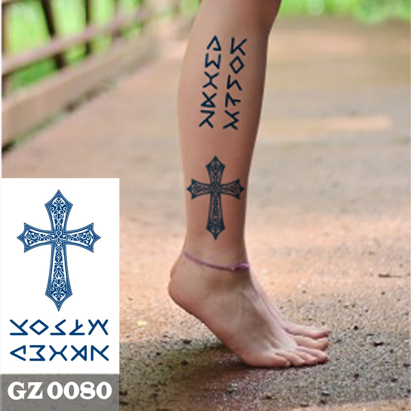 1Pcs Ink Juice Butterfly Text Tattoos Body Art Waterproof Temporary Tattoo Sticker For Men Women