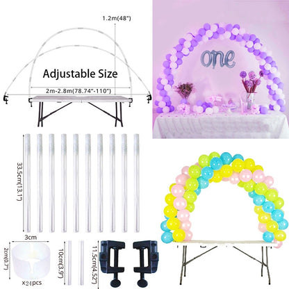 127cm Clear Balloon Column Stand Arch Balloons Holder Centerpieces for Wedding Decoration Birthday Baby Shower Party Supplies