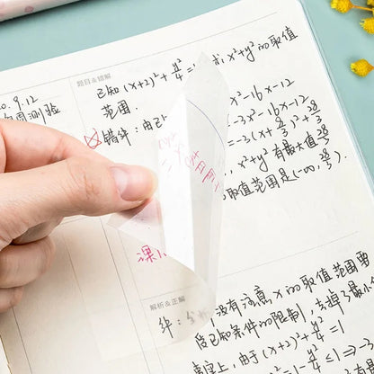 Transparent sticky notes with scrapes stickers sticky simple and high-value note paper for Student office stationery