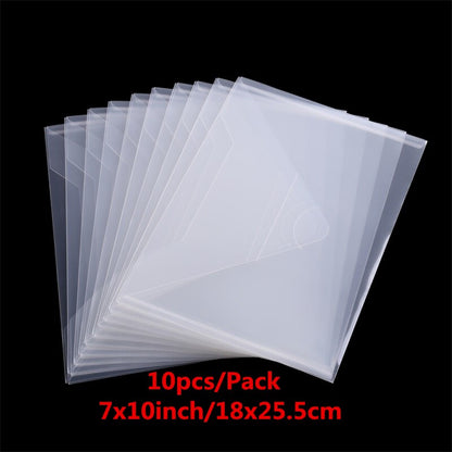 10pcs-40pcs Transparent Plastic Folder Storage Bags Envelopes For Cutting Dies Stamps Paper Cardstock Organizer Holders Bags
