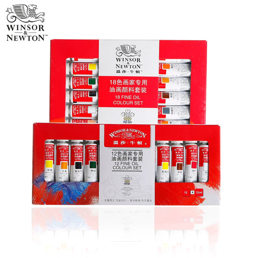 Winsor&amp;Newton 12/18 Colors Professional Oil Paint Set for Artist Oil Painting Drawing Art Paint Supplies