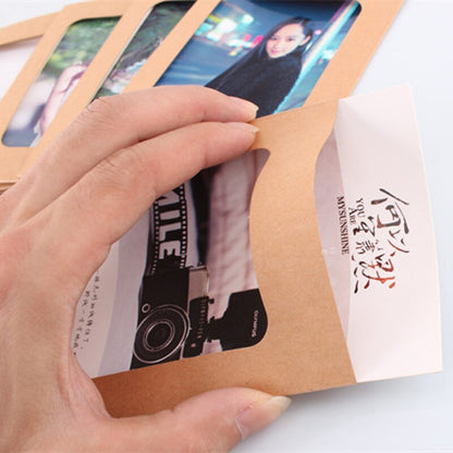 10 Pcs Combination Paper Frame with Clips DIY Kraft Paper Picture Frame Hanging Wall Photos Album 2M Rope Home Decoration Craft