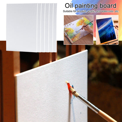 10pcs Board Primed Acrylic Paint Oil Painting Watercolor Art Supplies Kids Accessories Beginner White Blank Canvas Panel Artist