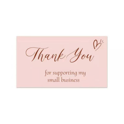 10-50pcs Thank You Cards for Supporting My Business Thanks Greeting Card 2*3.5inch Appreciation Cardstock for Gift Decor Card