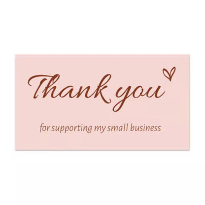 10-50pcs Thank You Cards for Supporting My Business Thanks Greeting Card 2*3.5inch Appreciation Cardstock for Gift Decor Card