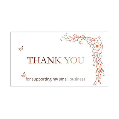 10-50pcs Thank You Cards for Supporting My Business Thanks Greeting Card 2*3.5inch Appreciation Cardstock for Gift Decor Card