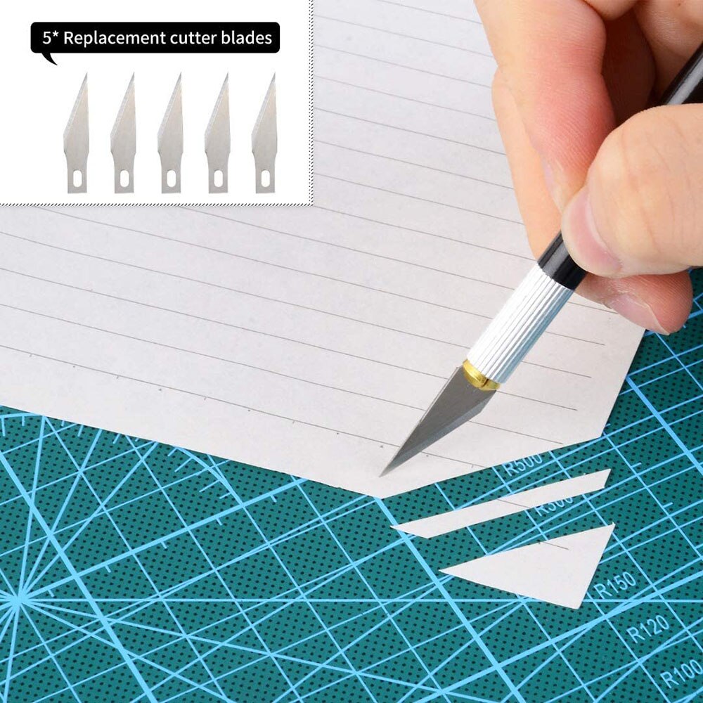 15Pcs 45mm Rotary Cutter Kit & Cutting Mat & Patchwork Ruler & Sewing Clips for Cloths Fabric Leather DIY Sewing Craft
