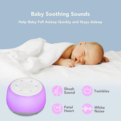 Desktop White Noise Machine Sleep Sound Machine For Adults Baby Sleep Soother Colors Night Lights Soothing Sounds Stress Relief