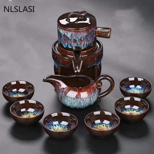 10pcs\lot yixing teapot zisha Tea set Tea set Tea Set handmade kettle purple clay drinkware suit tieguanyin Travel tea set