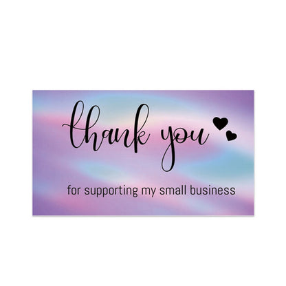 10-50pcs Thank You Cards for Supporting My Business Thanks Greeting Card 2*3.5inch Appreciation Cardstock for Gift Decor Card